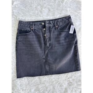 Old Navy Women's Size-12 Pencil Skirt High Rise Smooth Pockets‎ Black Denim